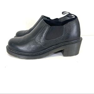 dr martens black leather cherry ankle boots size 8